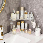 2-Tier Corner Bathroom Organizer Countertop by Trdongxu