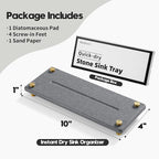 Kitchen Sink Caddy Water Absorbing Stone Drying Tray, Diatomite Bathroom Sink - Image 3