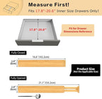 Utoplike 4 pcs Bamboo Kitchen Drawer Dividers Large, Adjustable Drawer - Image 2