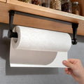 Black Paper Towel Holder Under Cabinet, Adhesive Paper Towel Holder Wall Mount by SeropyDirect