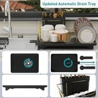 Buruis Dish Drying Rack for Kitchen Countertop, Large Capacity Gold Stainless - Image 2