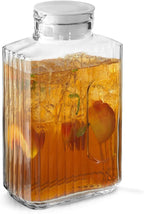 68oz Glass Pitcher with Lid, Rectangle Beverage Serveware and Storage Container - Image 7