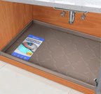 SIKADEER 19" x 19" Under Sink Mat Waterproof, Silicone Mat Kitchen Drawer Shelf by SIKADEER