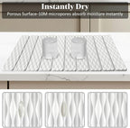 Stone Dish Drying Mats for Kitchen Counter, Fast Drying Collapsible Dish Drying - Image 4