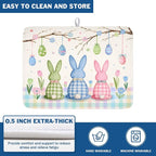 Easter Bunny Dish Drying Mat for Kitchen Counter 18 x 24 Inch Rabbit Eggs Dish - Image 5