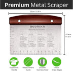 BOORIKA Dough Scraper & Bench Scraper Kitchen – Stainless Steel Sourdough Tools - Image 2