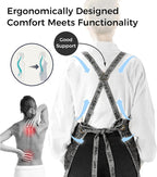 Denim Apron with Pockets for Hair Stylist Gardening Craftsmen Barista Women - Image 4