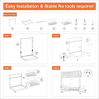 2 Pack Under Sink Organizers and Storage, Pull Out Cabinet Organizer, 2-Tier - Image 6