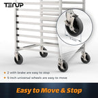 TenUp 10-Tier NSF Aluminum Sheet Pan Rack, Commercial Bakery Cooling & Storage - Image 6