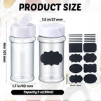 Eccliy 36 Pack 3 oz Clear Plastic Spice Jars - Image 2
