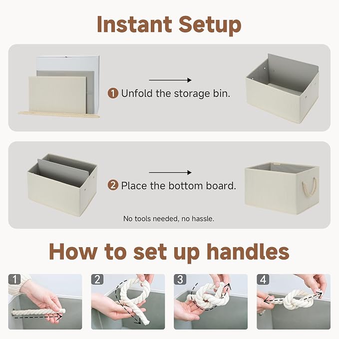 StorageWorks Collapsible Storage Bins, Closet Organizer Bins - Image 7