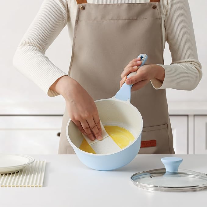 SENSARTE White Ceramic Nonstick Saucepan - Image 5
