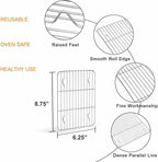 TeamFar Toaster Oven Tray and Rack Set, 9.3’’ x 7’’ x 1’’, Stainless Steel - Image 7
