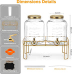 1.6 gallon Glass Beverage Dispenser - Image 2