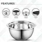 AVADOR Premium Brushed Stainless Steel Mixing Bowls Sets, Space Saving - Image 2
