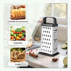 Cheese Grater, 8 IN Size 4-Sided Stainless Steel Grater, Food Shredder - Image 4