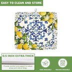 Lemon Dish Drying Mat 18x16 Inch, Italian Olive Tree Dish Drainer Mats Summer - Image 5