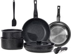 NEWBULIG 12-Piece Nonstick Cookware Set, Detachable Handle Pots and Pans by NEWBULIG