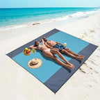 WIWIGO Beach Blanket Waterproof Sandproof Beach Mat 79" X 83"/10'x9'for 2-8 - Image 6