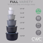 COOK WITH COLOR Prep Bowls with Lids- Wide and Deep Nesting Plastic Small - Image 3