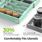 Bamboo Kitchen Drawer Organizer, Expandable Silverware Organizer - Image 4