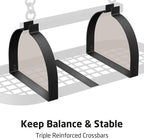 KES 48 Inch Large Hanging Pot Rack, Heavy Duty Oval Pot and Pan Hanging Rack - Image 5