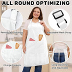 2 Pcs Plus Size Chef Apron, Unisex Professional Apron - Image 5