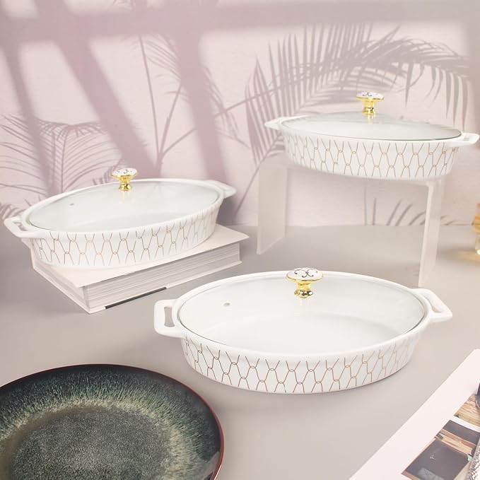 insongdafa 11" x 7.5" Ceramic Oval Casserole Dish - Image 5
