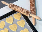 Floral Rose Embossed Rolling Pin - Image 5