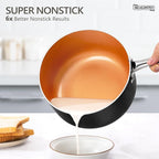 MICHELANGELO Sauce Pan with Lid, Ultra Nonstick 3 Qt Saucepan with Lid - Image 2