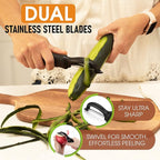 Spring Chef Premium Swivel Vegetable Peeler, Soft Grip Handle and Ultra Sharp - Image 2