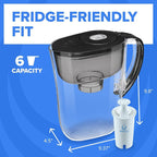 Brita Small 6 Cup Water Filter Pitcher, 1 BritaPlus Filter, Stone Blue - Image 7