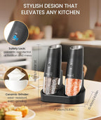 Gravity Electric Salt and Pepper Grinder Set - Image 6