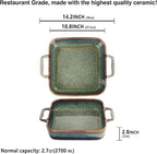10" x 10" Porcelain Square Casserole Dishes - Image 2