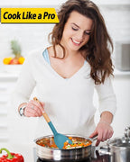 Pack of 4 Silicone Cooking Utensils Set, Non Stick Solid Spatulas and Heat - Image 4