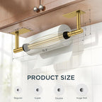 FORIOUS Paper Towel Holder Under Cabinet, Single Hand Operable - Image 7