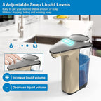 PZOTRUF Automatic Soap Dispenser, Touchless Dish Soap Dispenser 17oz/500ml - Image 4