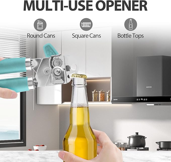 Safring Can Opener Manual, Heavy Duty Handheld Strong Can Opener - Image 5