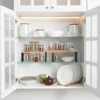 NEX Cabinet Shelf Organizer Set of 2, Kitchen Counter Shelves Spice Rack - Image 2