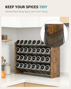 NESAPTO Spice Rack Organizer for Cabinet, Wood 4-Tier Vertical Seasoning - Image 3