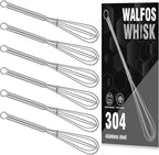 Walfos Mini Whisks, Small Whisk Bulk 304 Stainless Steel 6 Pieces, 5 Inch Tiny by Walfos