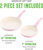 GreenLife Non Stick Fry Pan Set, Non-Toxic PFAS-Free Ceramic Skillets, - Image 3