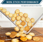 6 Pack Half Size Baking Sheet Pan Set, Aluminum Commercial Quality Cookie Sheet - Image 3