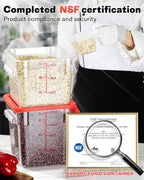 8QT NSF Food Storage Containers: 8 PCS Clear Food Storage Containers - Image 2
