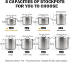 Cooks Standard Stockpots Stainless Steel, 11 Quart Professional Grade Stock Pot - Image 2