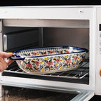Baking Dish Ceramic Baking Pan Blue Casserole Dish Rectangular Baking Set 2pcs - Image 7