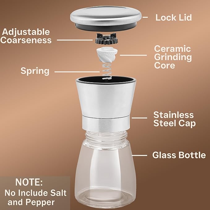 Stainless Steel Salt and Pepper Grinder Set - Image 2