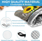 Sunflower Wood Grain Oven Mitts and Pot Holders Sets Heat Resistant 4Pcs - Image 3