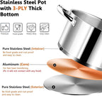 P&P CHEF 5 Quarts Cooking Stock Pot - Image 4