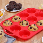 CAKETIME Silicone Muffin Pan, Metal Reinforced Frame Silicone Cupcake Pan - Image 6